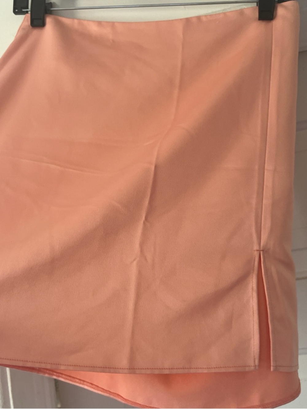 Peach Mini Skirt with Side Notch